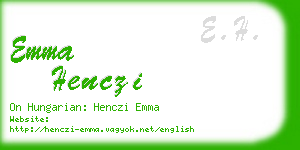 emma henczi business card